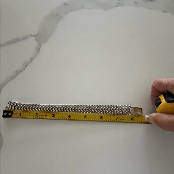 Stunning Taxco 925 IC-25 Silver Herringbone Chain Bracelet. - Picture 3 of 4